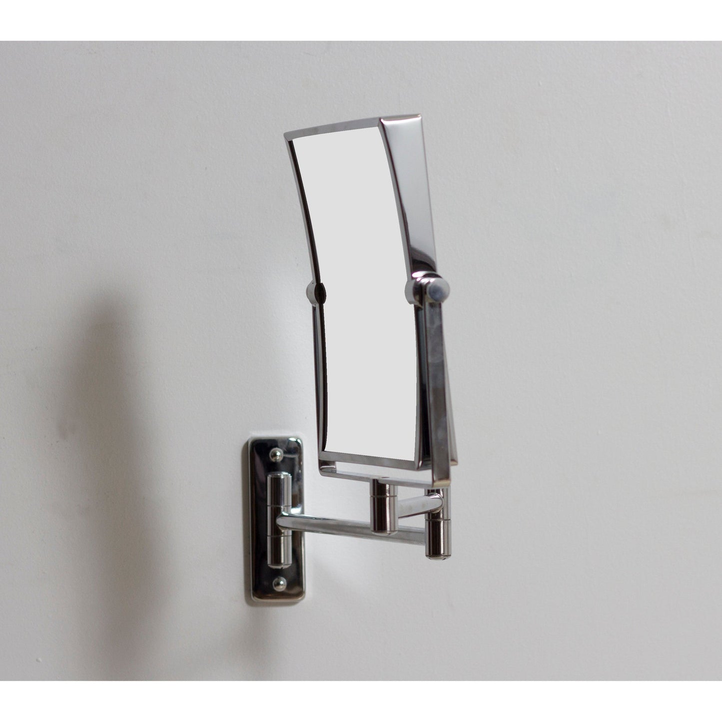 American Imaginations AI-646 16" Chrome Rectangular Wall Mount Modern Magnifying Mirror