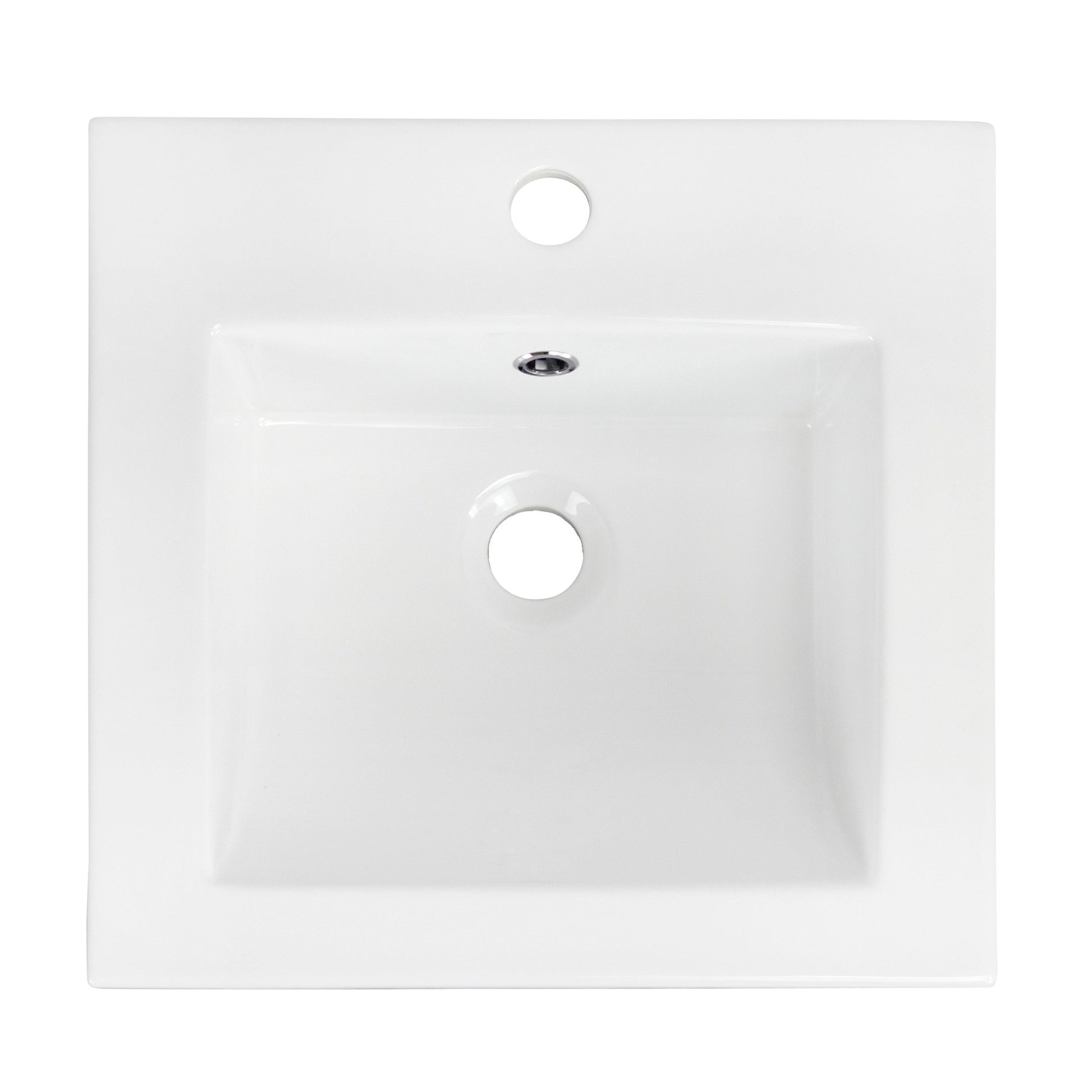 American Imaginations AI-647 21" White Rectangular Drop In Transitional Ceramic Top