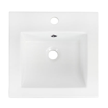 American Imaginations AI-647 21" White Rectangular Drop In Transitional Ceramic Top
