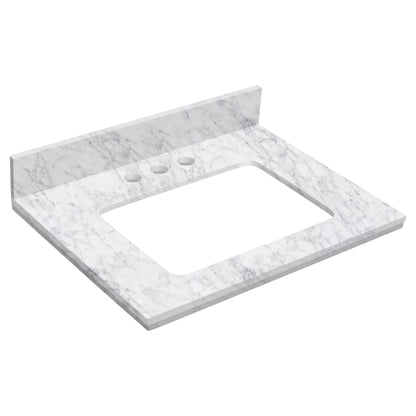 American Imaginations AI-672 24" Bianca Carara Rectangular Countertop Transitional Stone Top