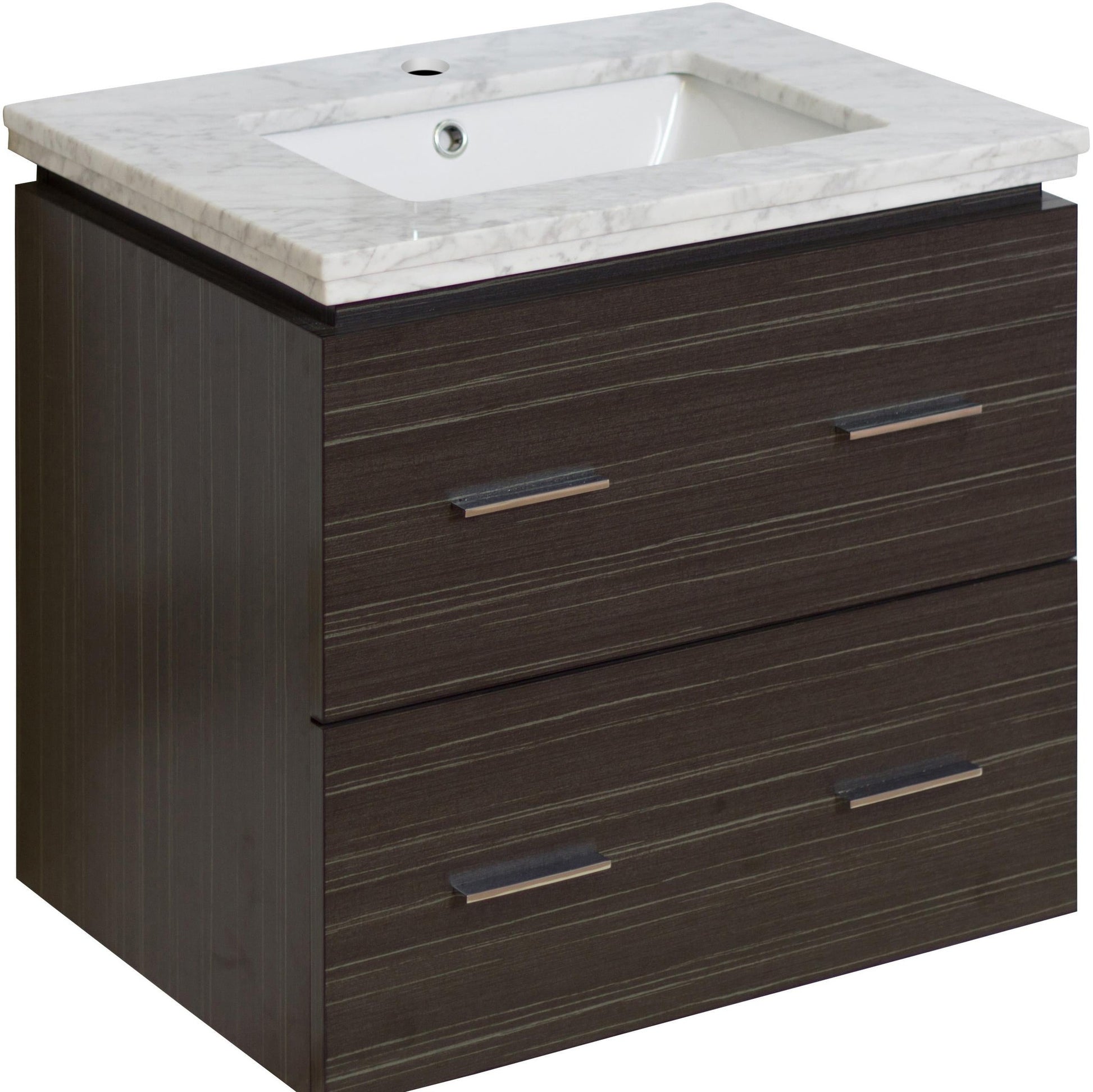 American Imaginations AI-724 24" Dawn Grey Rectangular Wall Mount Modern Vanity Set