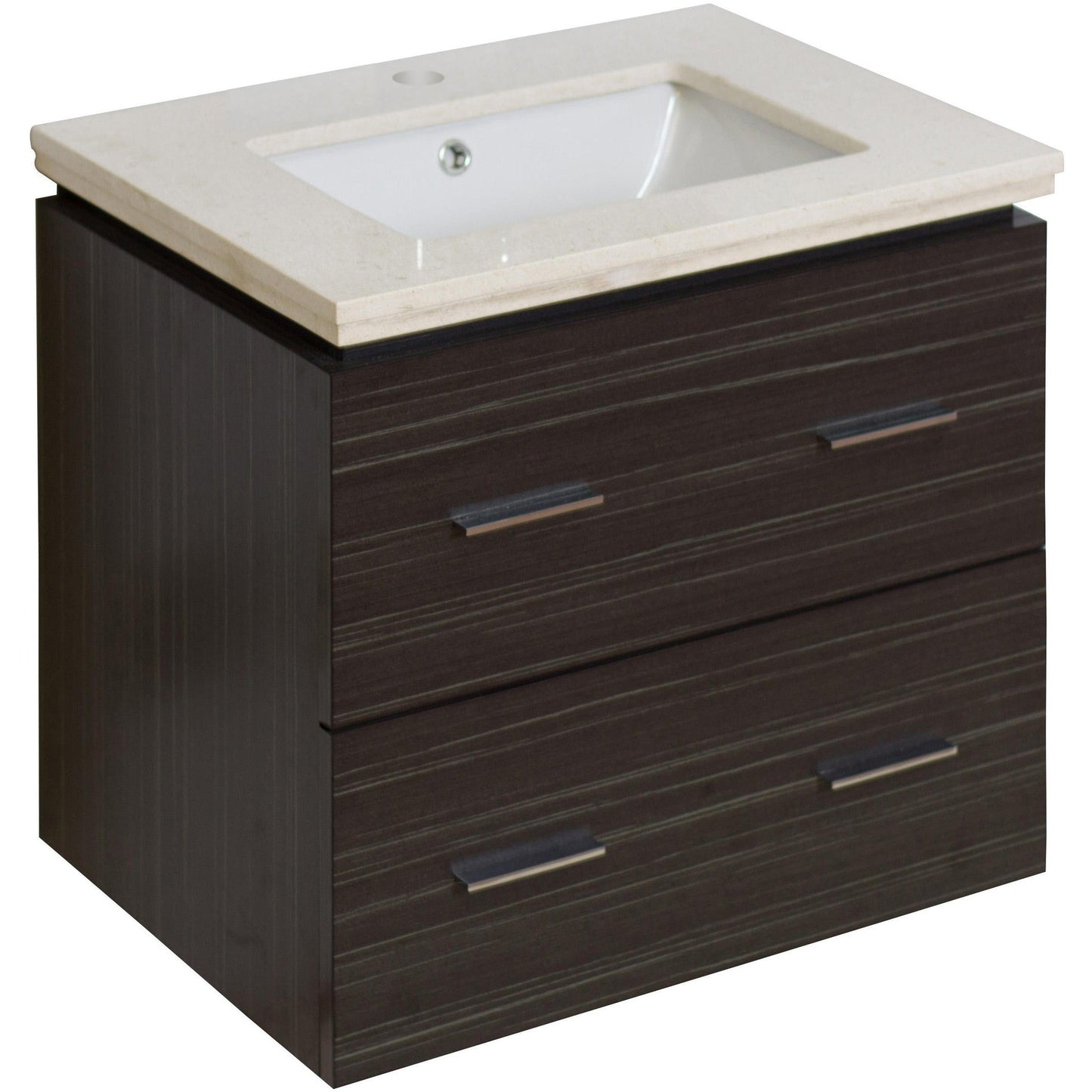 American Imaginations AI-727 24" Dawn Grey Rectangular Wall Mount Modern Vanity Set
