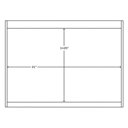 American Imaginations AI-728 24" Dawn Grey Rectangular Wall Mount Modern Vanity Set