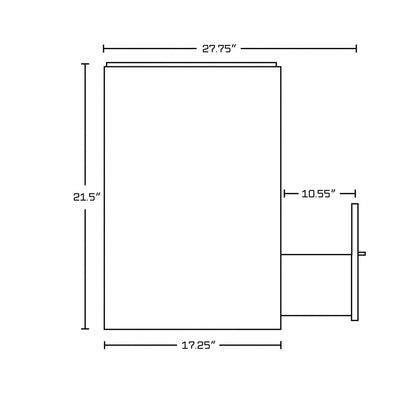 American Imaginations AI-728 24" Dawn Grey Rectangular Wall Mount Modern Vanity Set