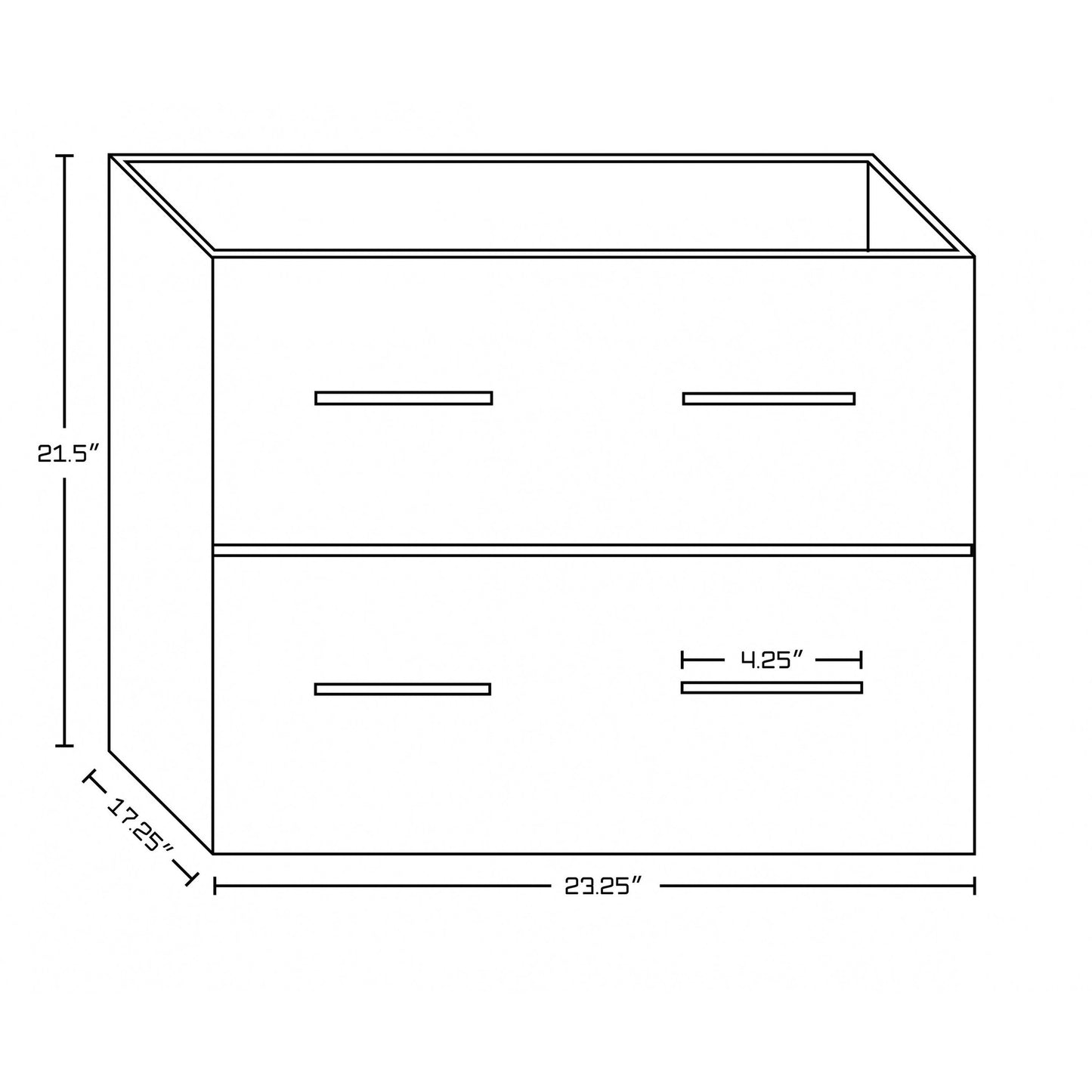 American Imaginations AI-728 24" Dawn Grey Rectangular Wall Mount Modern Vanity Set