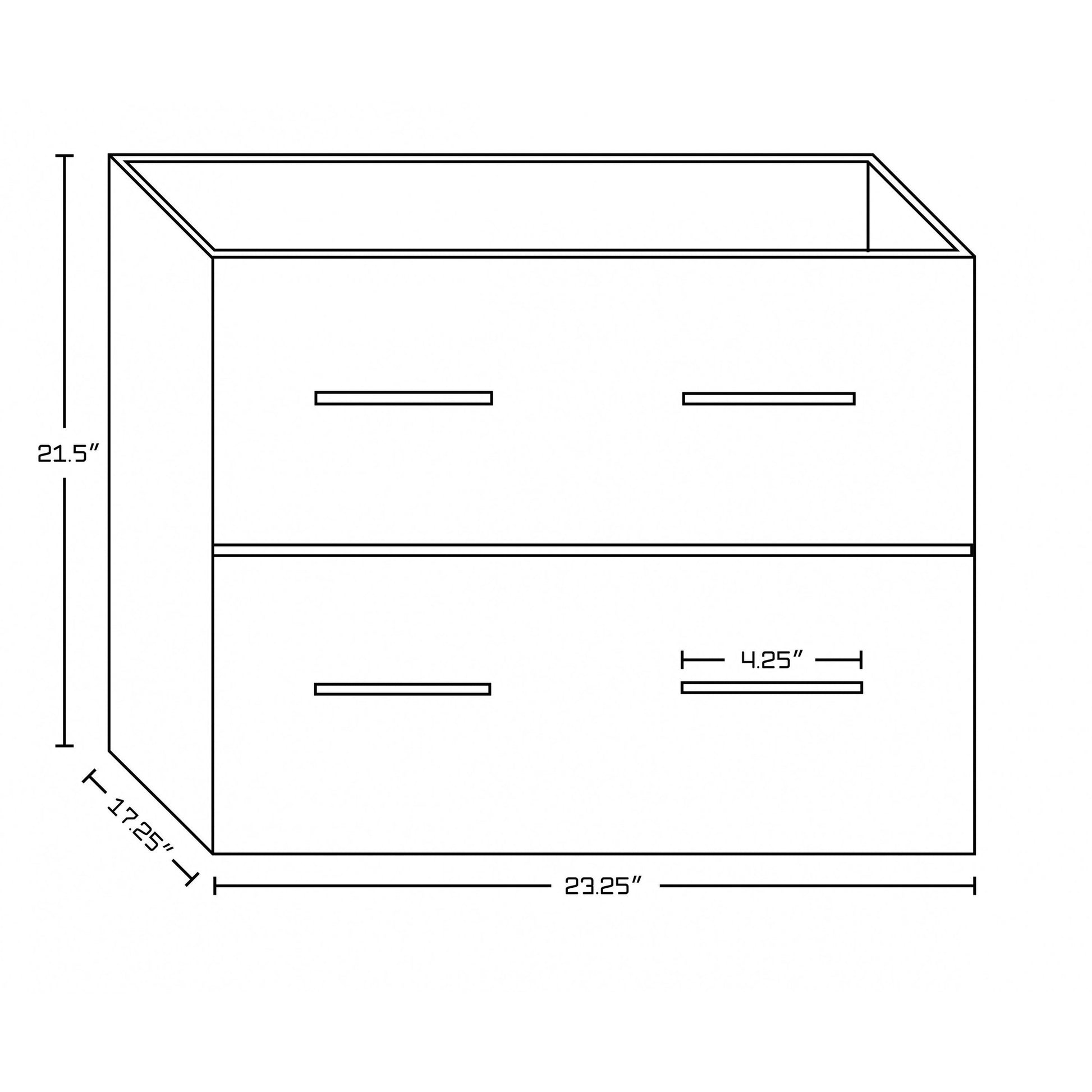 American Imaginations AI-728 24" Dawn Grey Rectangular Wall Mount Modern Vanity Set