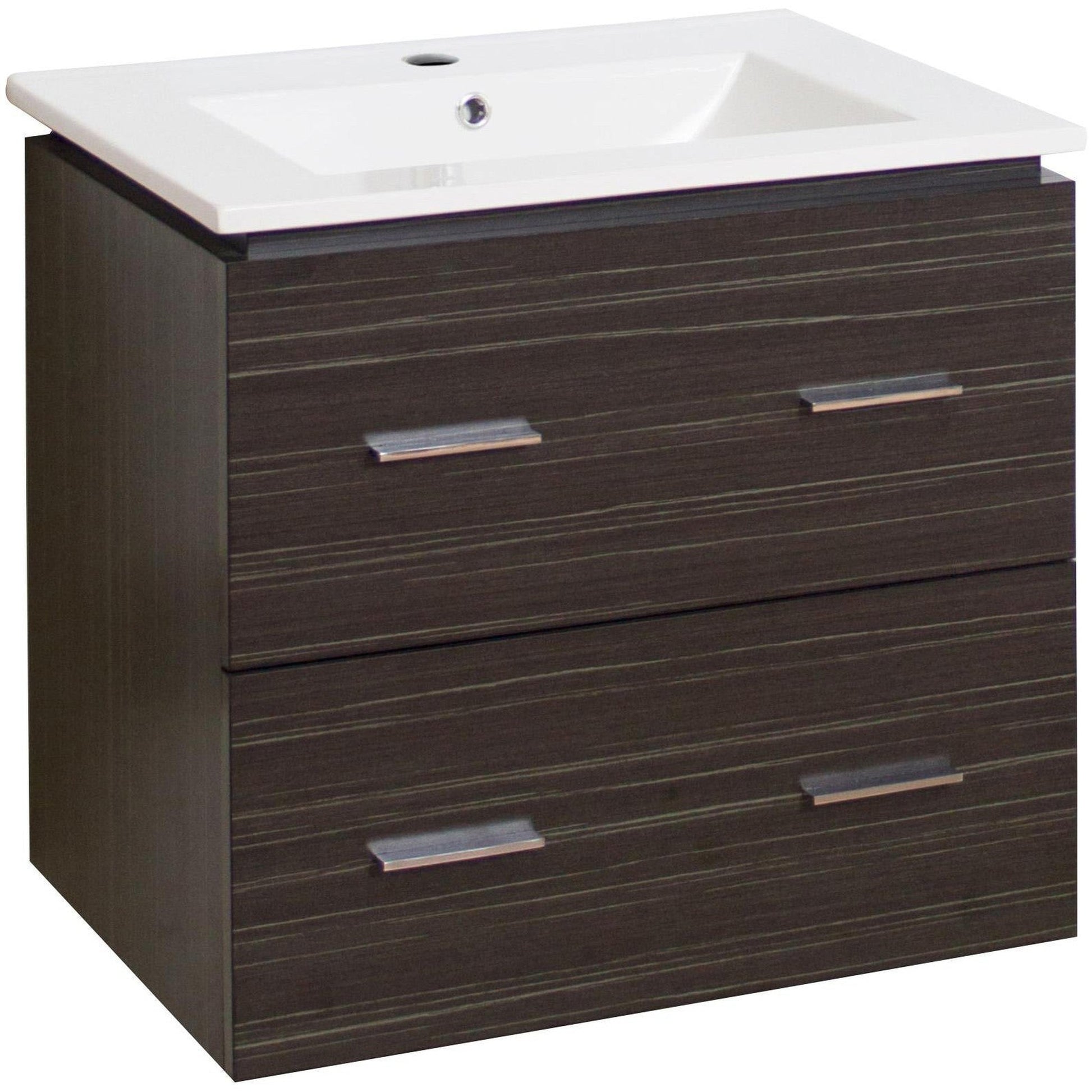 American Imaginations AI-729 24" Dawn Grey Rectangular Wall Mount Modern Vanity Set