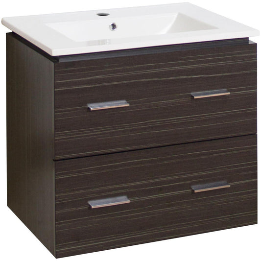 American Imaginations AI-729 24" Dawn Grey Rectangular Wall Mount Modern Vanity Set