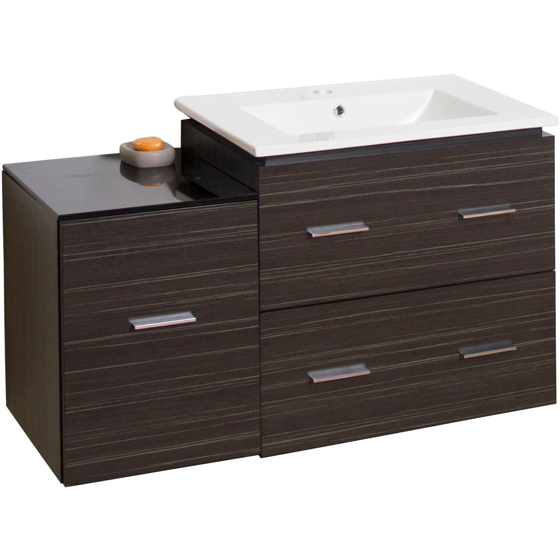 American Imaginations AI-738 38" Dawn Grey Rectangular Wall Mount Modern Vanity Set