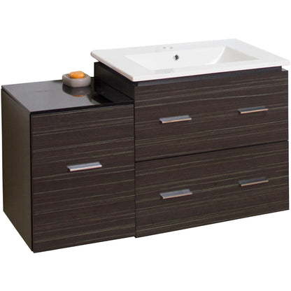 American Imaginations AI-738 38" Dawn Grey Rectangular Wall Mount Modern Vanity Set