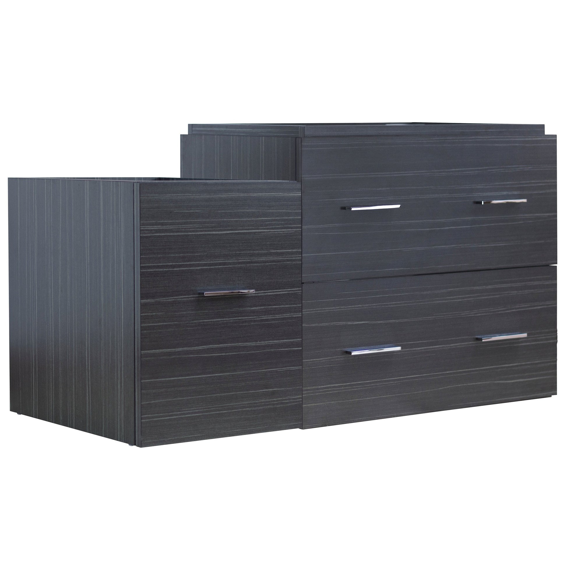 American Imaginations AI-754 37" Dawn Grey Rectangular Wall Mount Modern Vanity Base Set