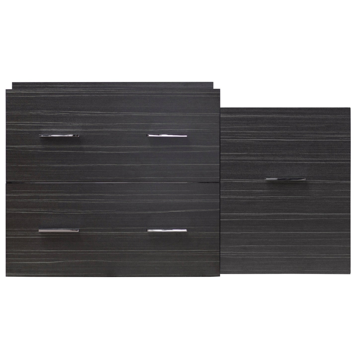 American Imaginations AI-755 37" Dawn Grey Rectangular Wall Mount Modern Vanity Base Set