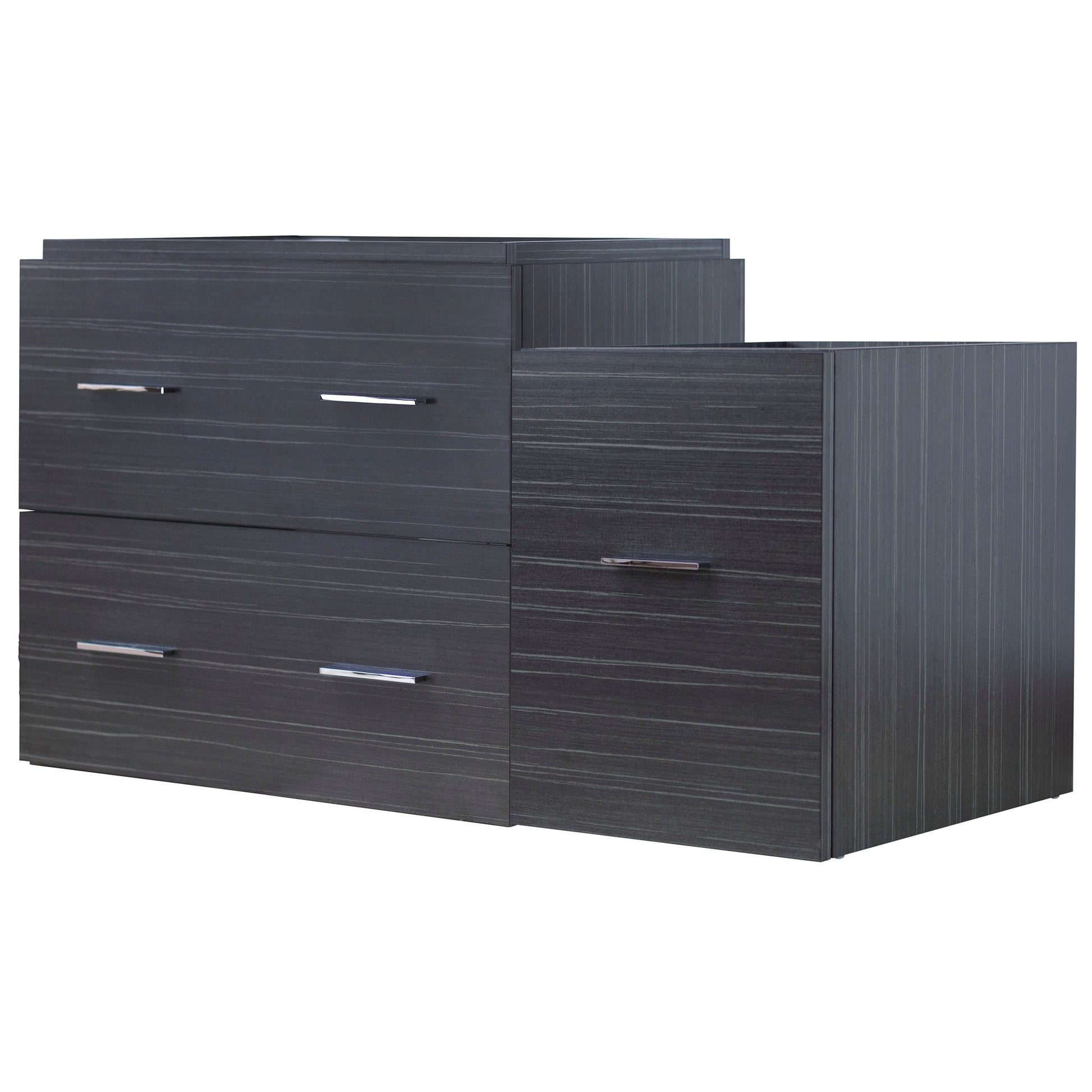 American Imaginations AI-755 37" Dawn Grey Rectangular Wall Mount Modern Vanity Base Set