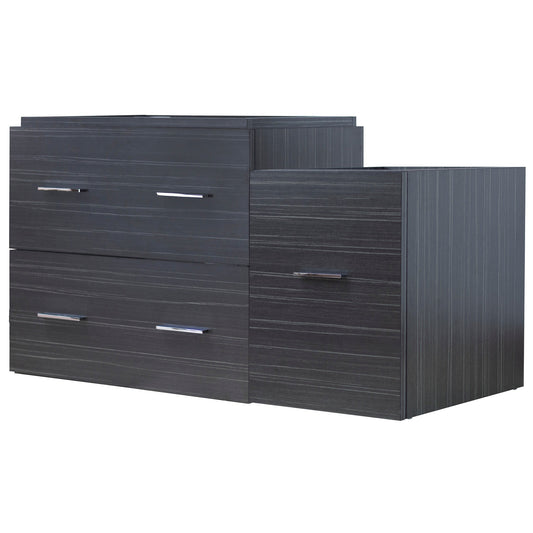 American Imaginations AI-755 37" Dawn Grey Rectangular Wall Mount Modern Vanity Base Set