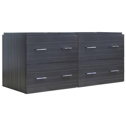 American Imaginations AI-756 47" Dawn Grey Rectangular Wall Mount Modern Vanity Base Set