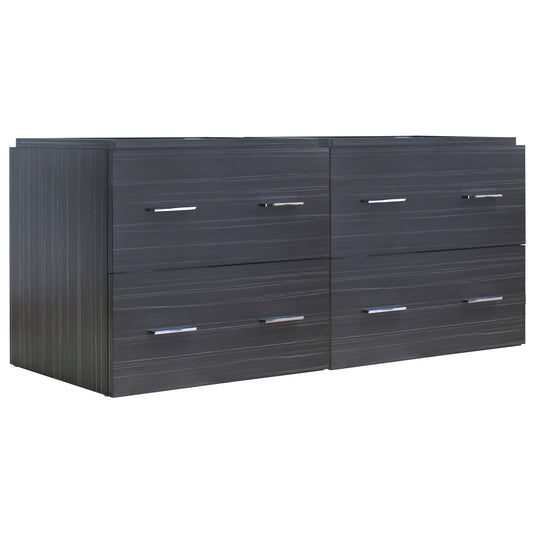 American Imaginations AI-756 47" Dawn Grey Rectangular Wall Mount Modern Vanity Base Set
