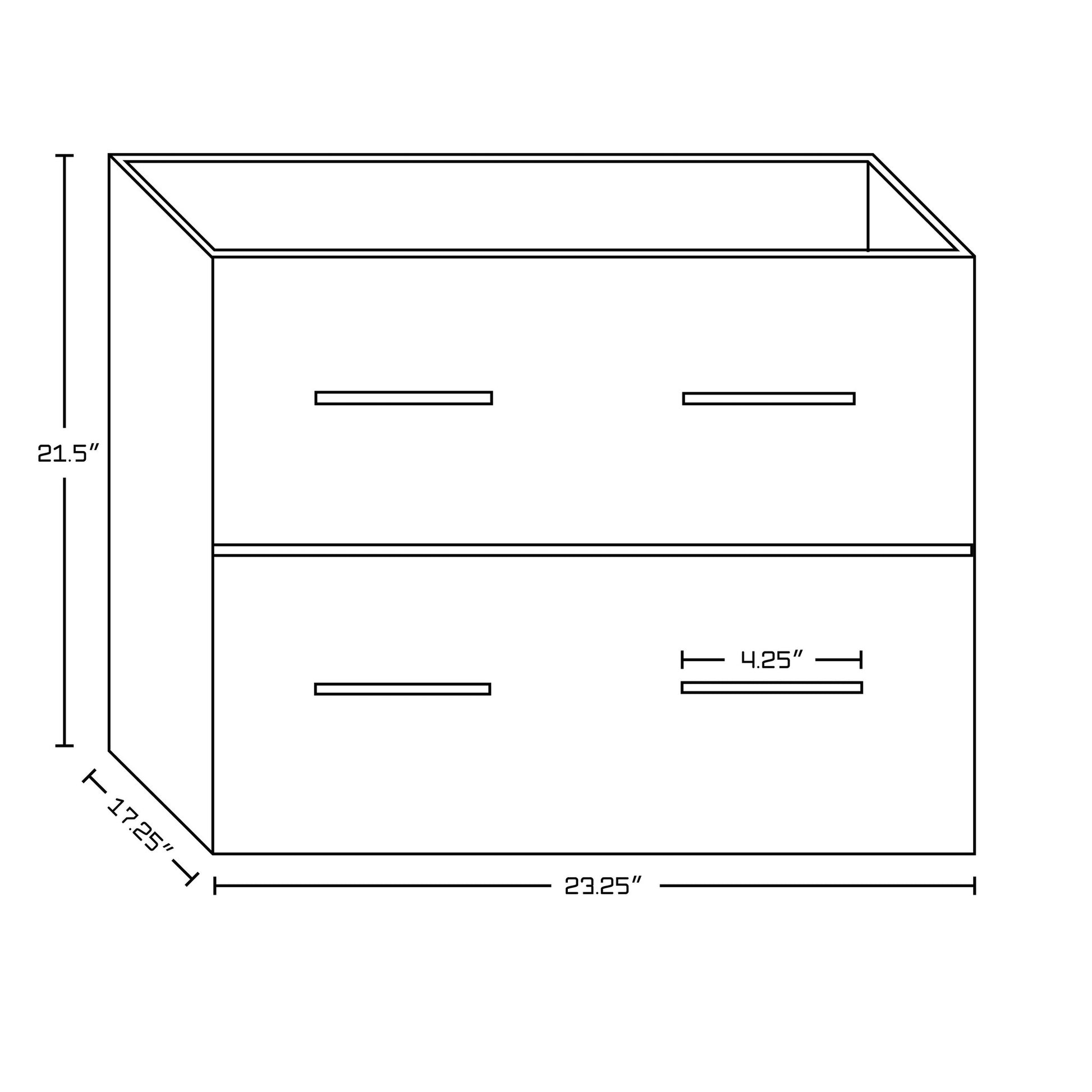 American Imaginations AI-757 47" White Rectangular Wall Mount Modern Vanity Base Set