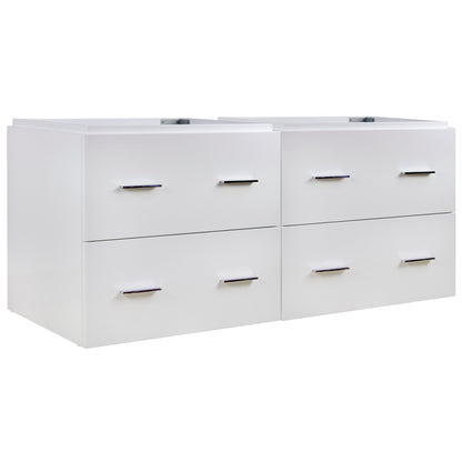 American Imaginations AI-757 47" White Rectangular Wall Mount Modern Vanity Base Set