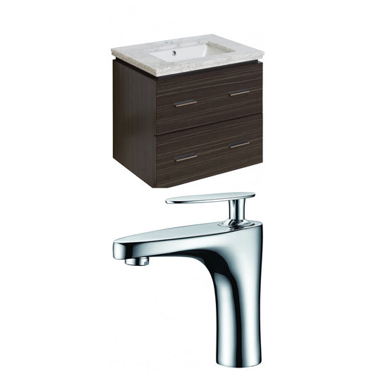 American Imaginations AI-8359 24" Dawn Grey Rectangular Wall Mount Modern Vanity Set