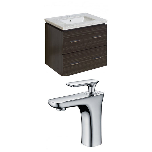 American Imaginations AI-8367 24" Dawn Grey Rectangular Wall Mount Modern Vanity Set