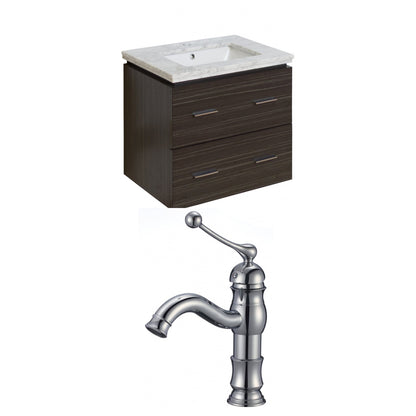American Imaginations AI-8370 24" Dawn Grey Rectangular Wall Mount Modern Vanity Set