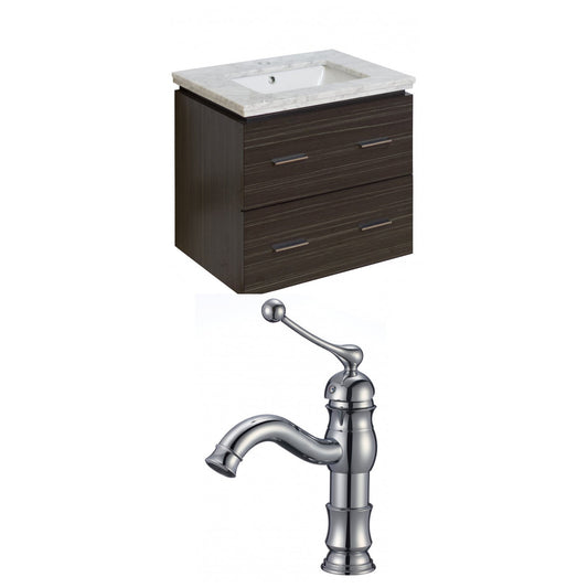 American Imaginations AI-8370 24" Dawn Grey Rectangular Wall Mount Modern Vanity Set