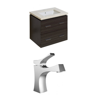 American Imaginations AI-8378 24" Dawn Grey Rectangular Wall Mount Modern Vanity Set