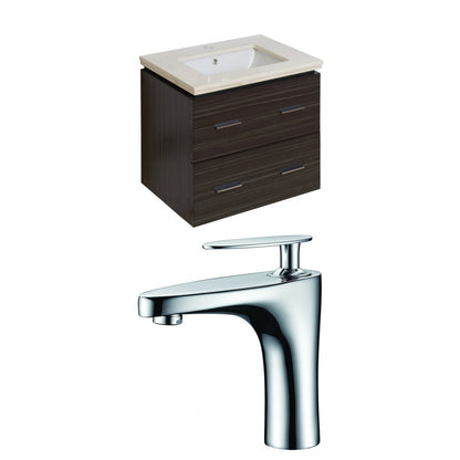 American Imaginations AI-8380 24" Dawn Grey Rectangular Wall Mount Modern Vanity Set
