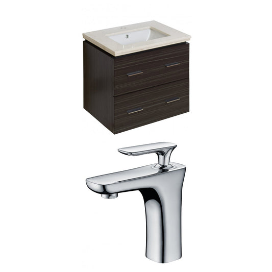 American Imaginations AI-8381 24" Dawn Grey Rectangular Wall Mount Modern Vanity Set