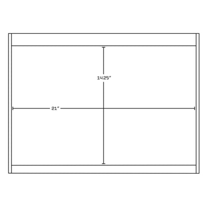 American Imaginations AI-8382 24" Dawn Grey Rectangular Wall Mount Modern Vanity Set