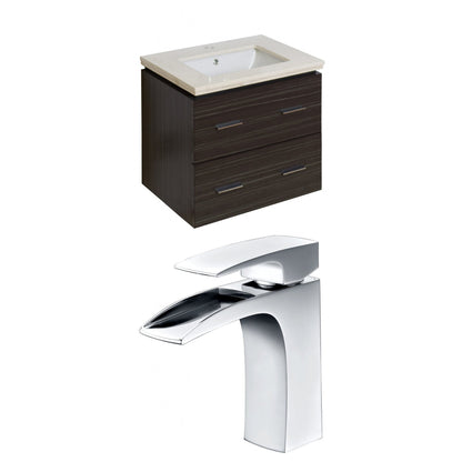 American Imaginations AI-8382 24" Dawn Grey Rectangular Wall Mount Modern Vanity Set