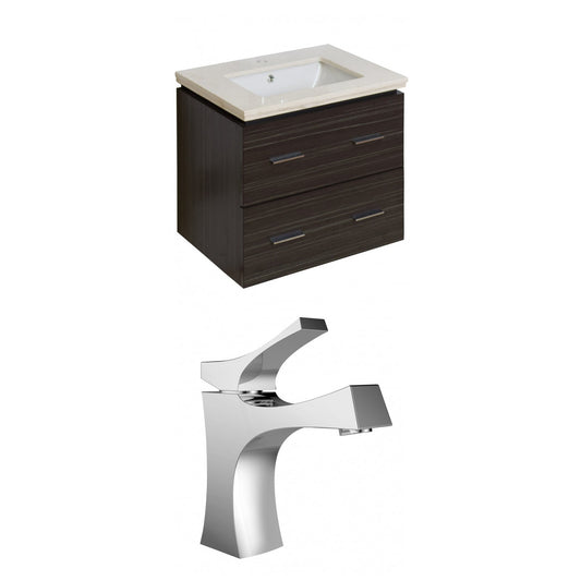 American Imaginations AI-8385 24" Dawn Grey Rectangular Wall Mount Modern Vanity Set