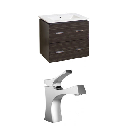 American Imaginations AI-8392 24" Dawn Grey Rectangular Wall Mount Modern Vanity Set