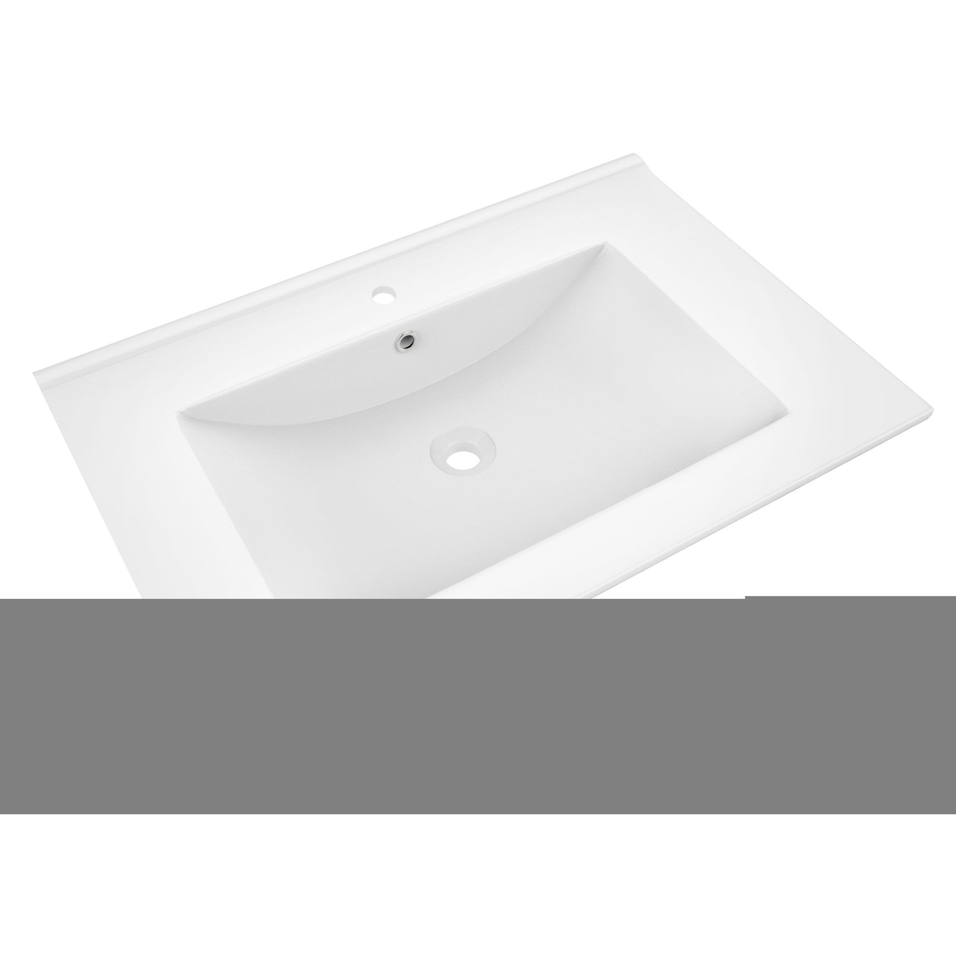 American Imaginations AI-9324 38" Dawn Grey Rectangular Wall Mount Modern Vanity Set