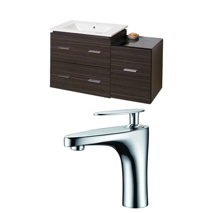 American Imaginations AI-9325 38" Dawn Grey Rectangular Wall Mount Modern Vanity Set
