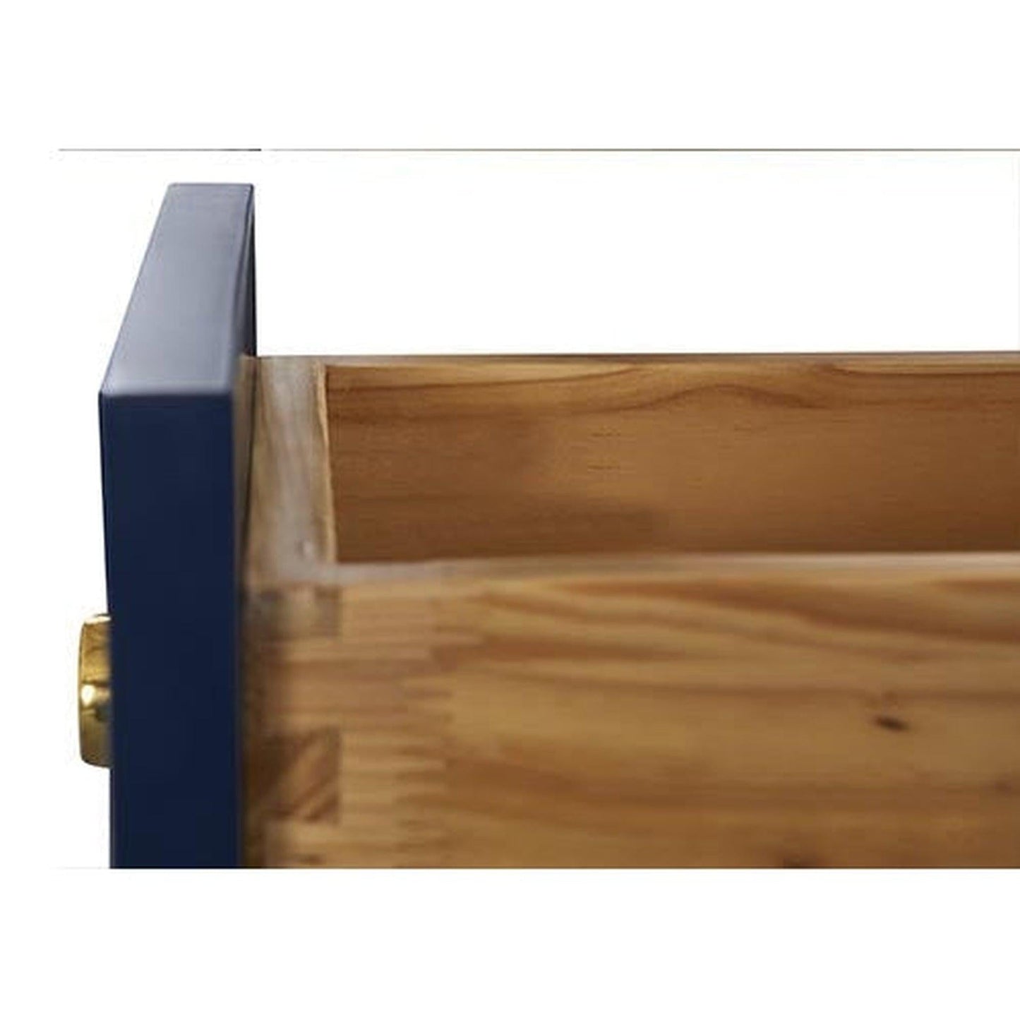 Ancerre Designs Adeline 48" 4-Door 2-Drawer Heritage Blue Bathroom Vanity With White Marble Vanity Top, White Farmhouse Single Ceramic Sink, 4" Solid Wood Backsplash and Satin Brushed Gold Hardware