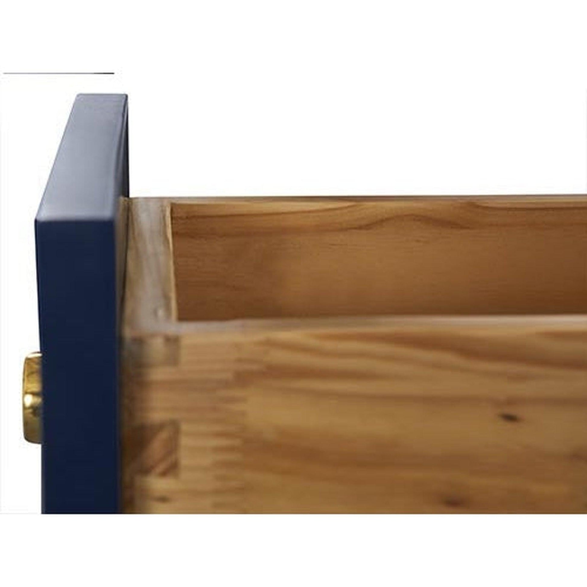 Ancerre Designs Adeline 60" 4-Door 4-Drawer Heritage Blue Bathroom Vanity With White Marble Vanity Top, White Farmhouse Double Ceramic Sinks, 4" Solid Wood Backsplash and Satin Brushed Gold Hardware