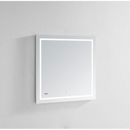Aquadom Daytona 30" x 40" Rectangle Ultra-Slim Frame LED Lighted Bathroom Mirror With Defogger