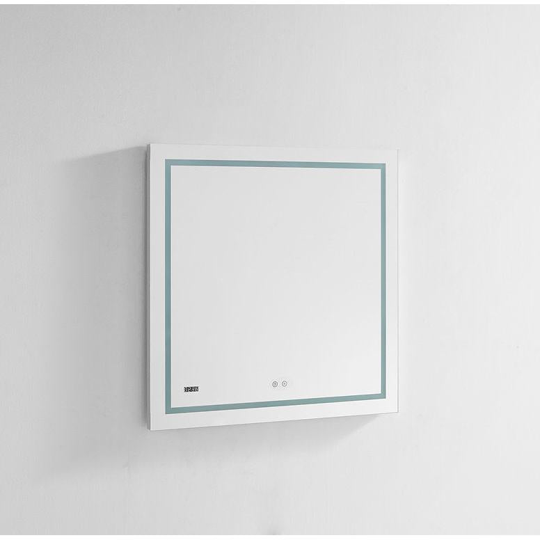 Aquadom Daytona 30" x 40" Rectangle Ultra-Slim Frame LED Lighted Bathroom Mirror With Defogger