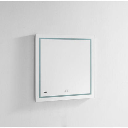 Aquadom Daytona 30" x 40" Rectangle Ultra-Slim Frame LED Lighted Bathroom Mirror With Defogger