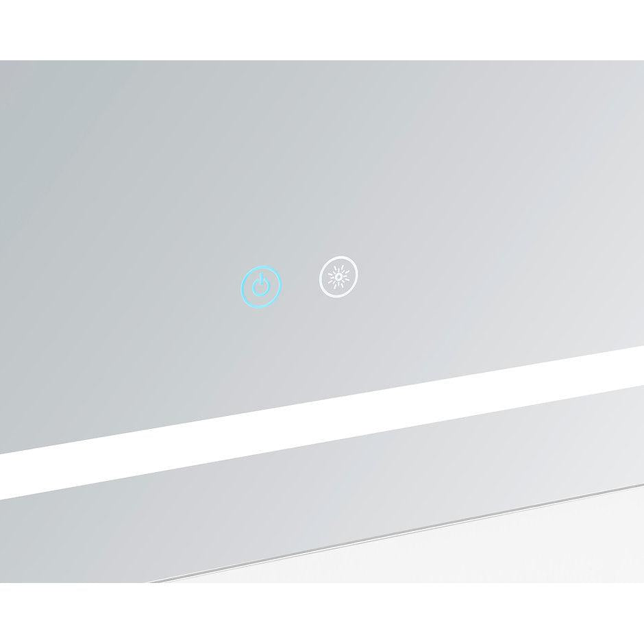 Aquadom Daytona 40" x 30" Rectangle Ultra-Slim Frame LED Lighted Bathroom Mirror With Defogger