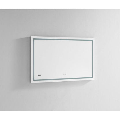Aquadom Daytona 40" x 36" Rectangle Ultra-Slim Frame LED Lighted Bathroom Mirror With Defogger
