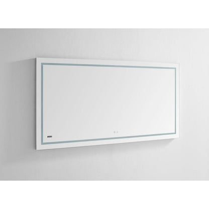 Aquadom Daytona 96" x 36" Rectangle Ultra-Slim Frame LED Lighted Bathroom Mirror With Defogger