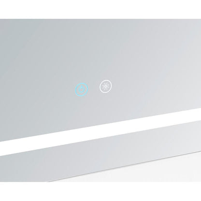 Aquadom Daytona 96" x 36" Rectangle Ultra-Slim Frame LED Lighted Bathroom Mirror With Defogger