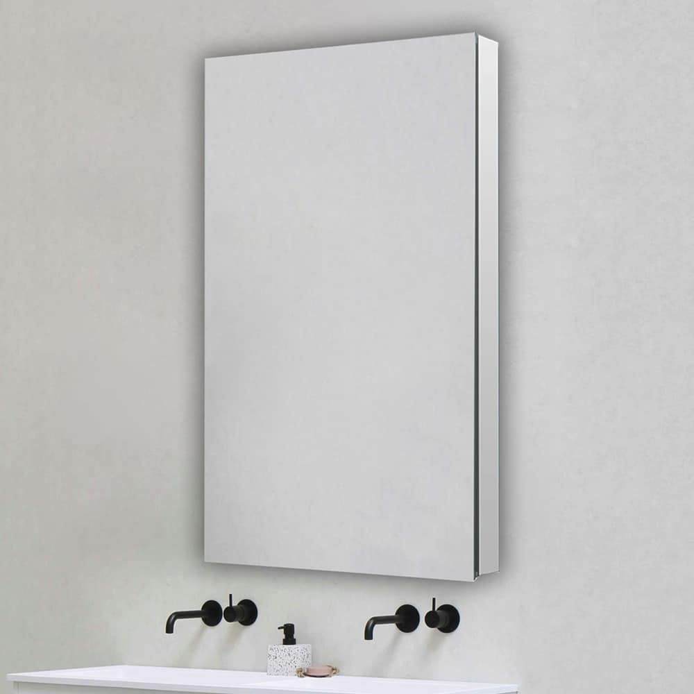 Aquadom Royale 24" x 30" Rectangular Left-Hinged Recessed or Surface Mount Medicine Cabinet With LED Lighting, Touch Screen Button, Defogger