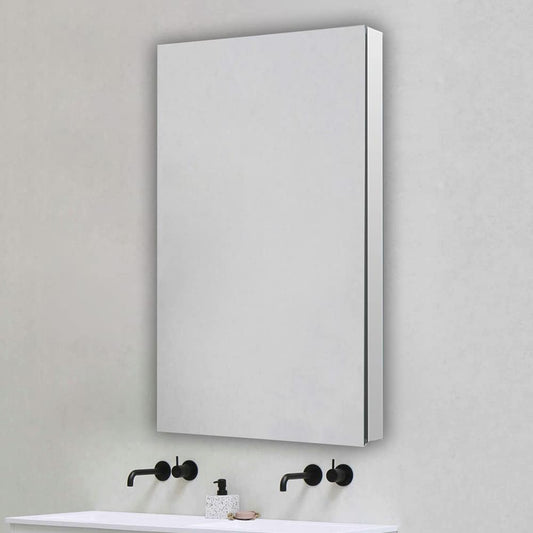 Aquadom Royale 24" x 30" Rectangular Left-Hinged Recessed or Surface Mount Medicine Cabinet With LED Lighting, Touch Screen Button, Defogger