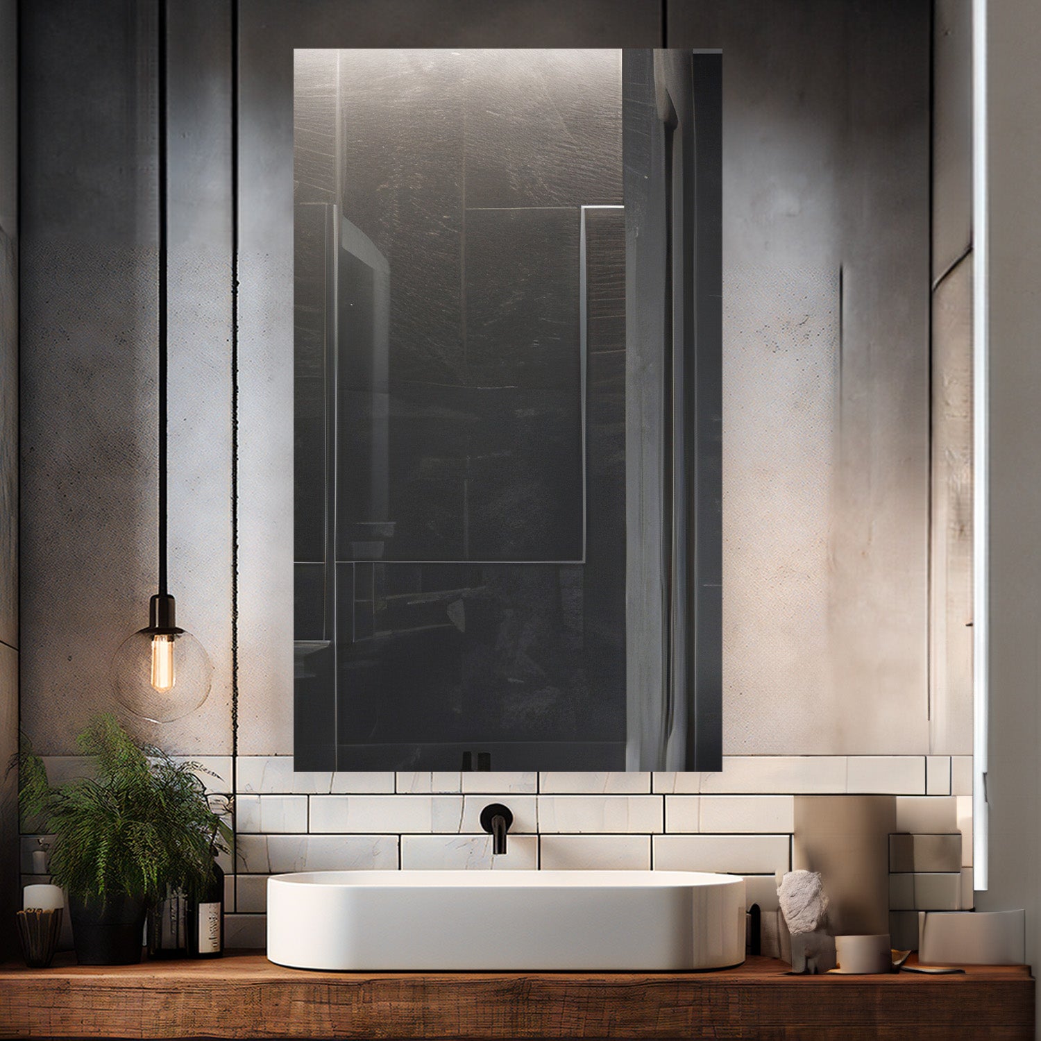 Aquadom Royale 24" x 40" Rectangular Left-Hinged Recessed or Surface Mount Medicine Cabinet With LED Lighting, Touch Screen Button, Defogger