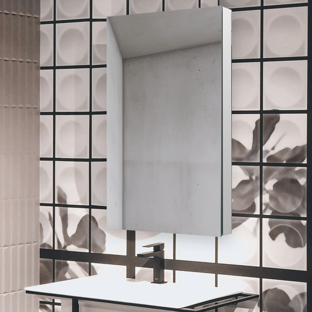 Aquadom Royale 24" x 40" Rectangular Right-Hinged Recessed or Surface Mount Medicine Cabinet With LED Lighting, Touch Screen Button, Defogger