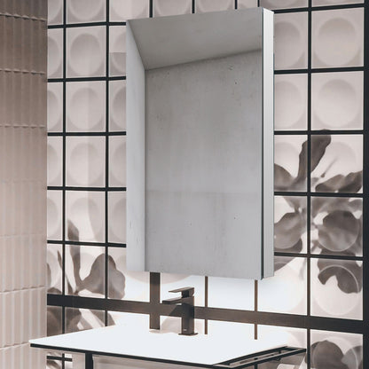 Aquadom Royale 24" x 40" Rectangular Right-Hinged Recessed or Surface Mount Medicine Cabinet With LED Lighting, Touch Screen Button, Defogger