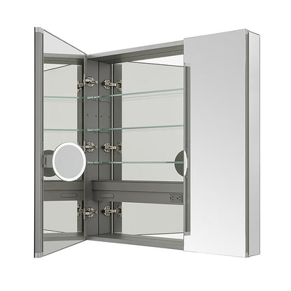 Aquadom Royale 30" x 36" Rectangular Double-Door Recessed or Surface Mount Medicine Cabinet